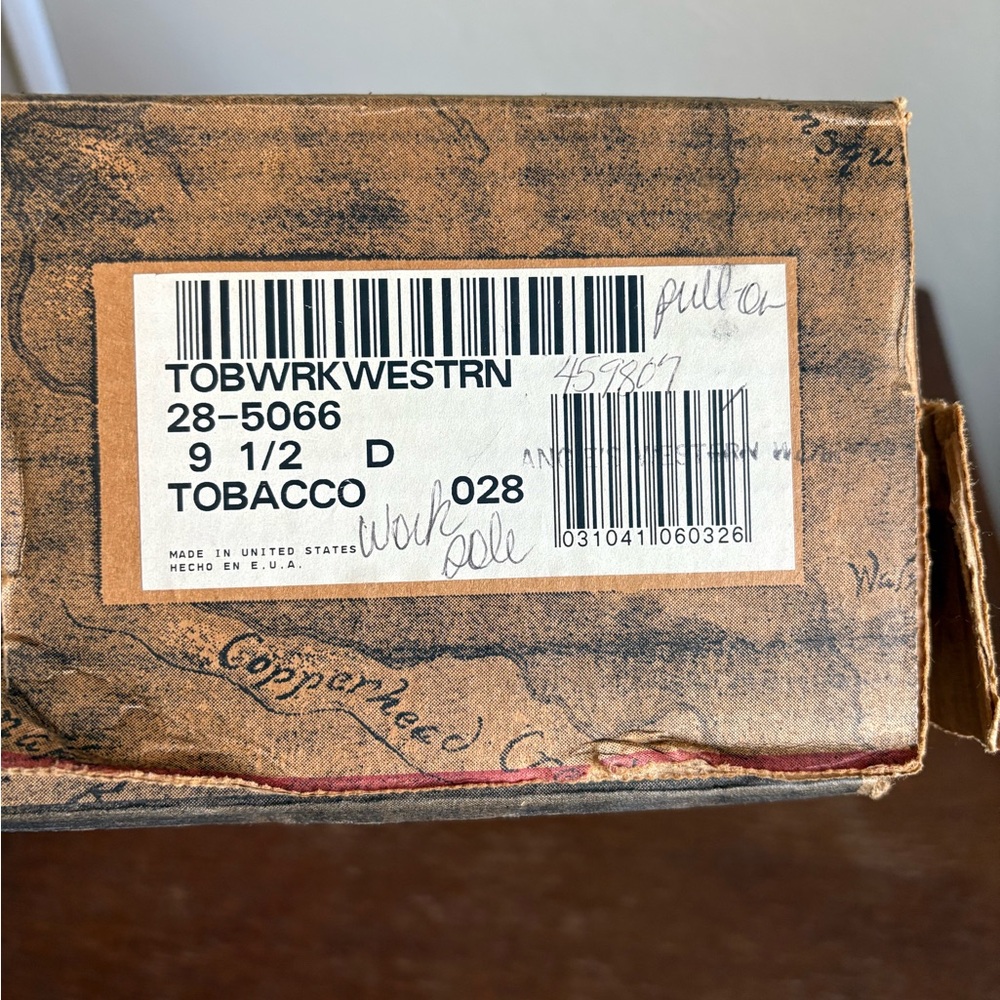 Laredo Western Boots Tobacco Brown Leather Made in USA Size 9.5 D w/ Box unworn - Picture 2 of 12